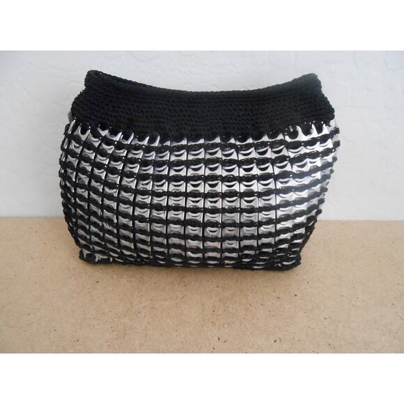 Upcycled Handmade Crochet / Soda Can Tab Purse - Picture 2 of 12